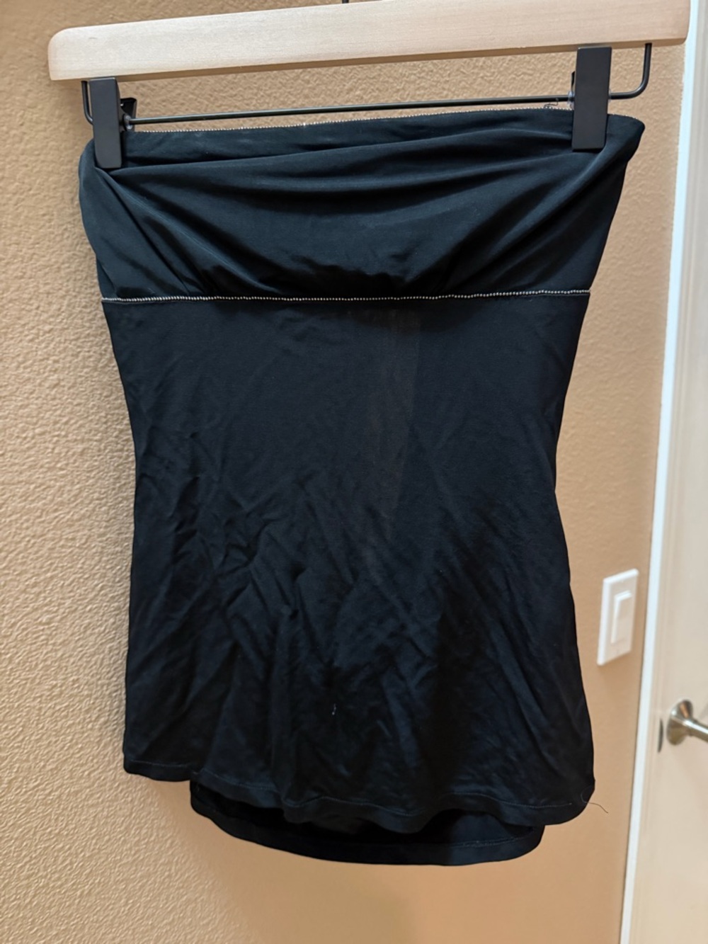 Guess Black Dress with Metallic Logo Trim